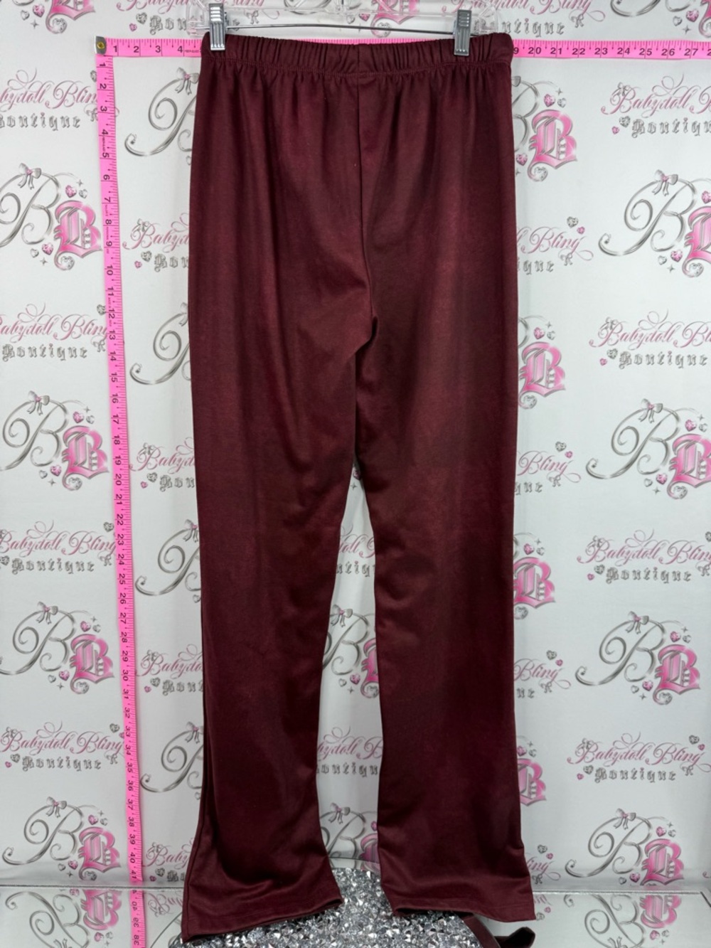 Disney sweatpants, Mickey and friends Mickey Mouse Maroon Track Pants White Logo - Picture 2 of 10